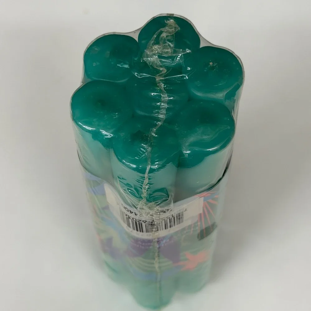 Vintage Home Decor Taper Candles 7‎ Inch Pink and Teal 7 Packs Frank's Nursery